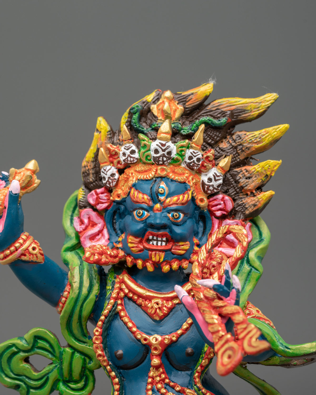 Vajrapani Wrathful Buddhist Statue | Tibetan Meditation Altar Decor