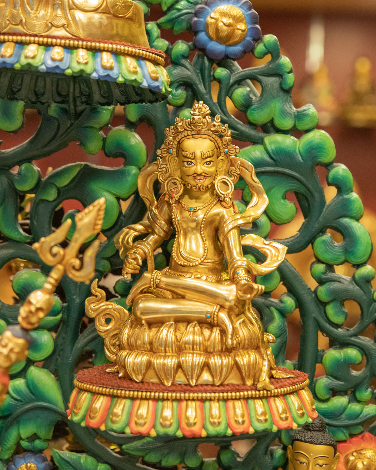 Guru Rinpoche with Eight Manifestation Statue Set