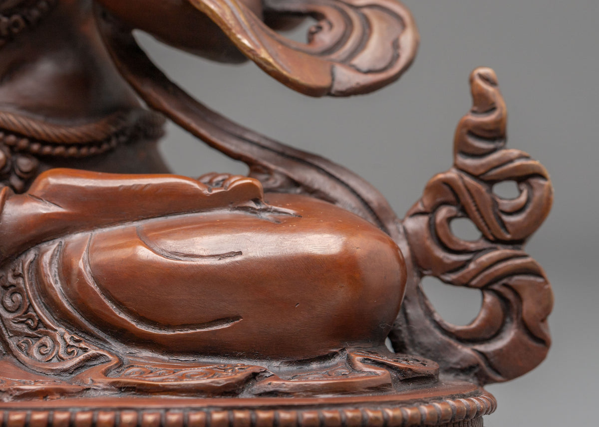 Chenrezig Sacred Statue | Oxidized Copper Lord of Compassion