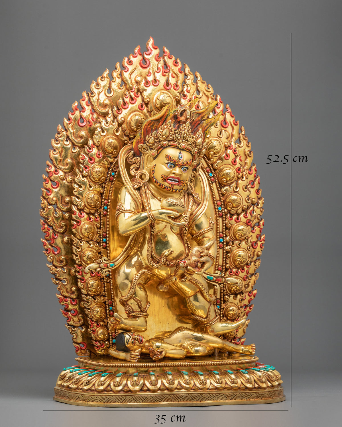 Black Jambhala Statue | Wrathful Wealth Deity