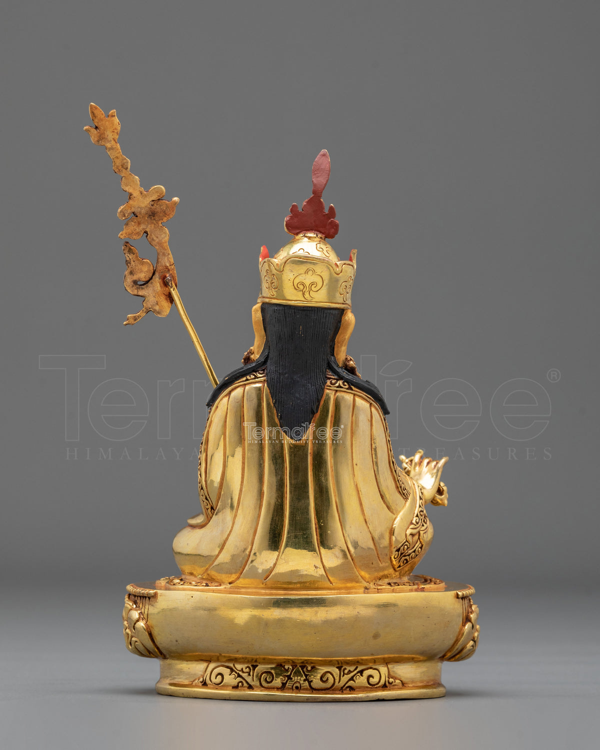 Guru Rinpoche Traditional Buddhist Statue | Tibetan Dharma Master Sculpture