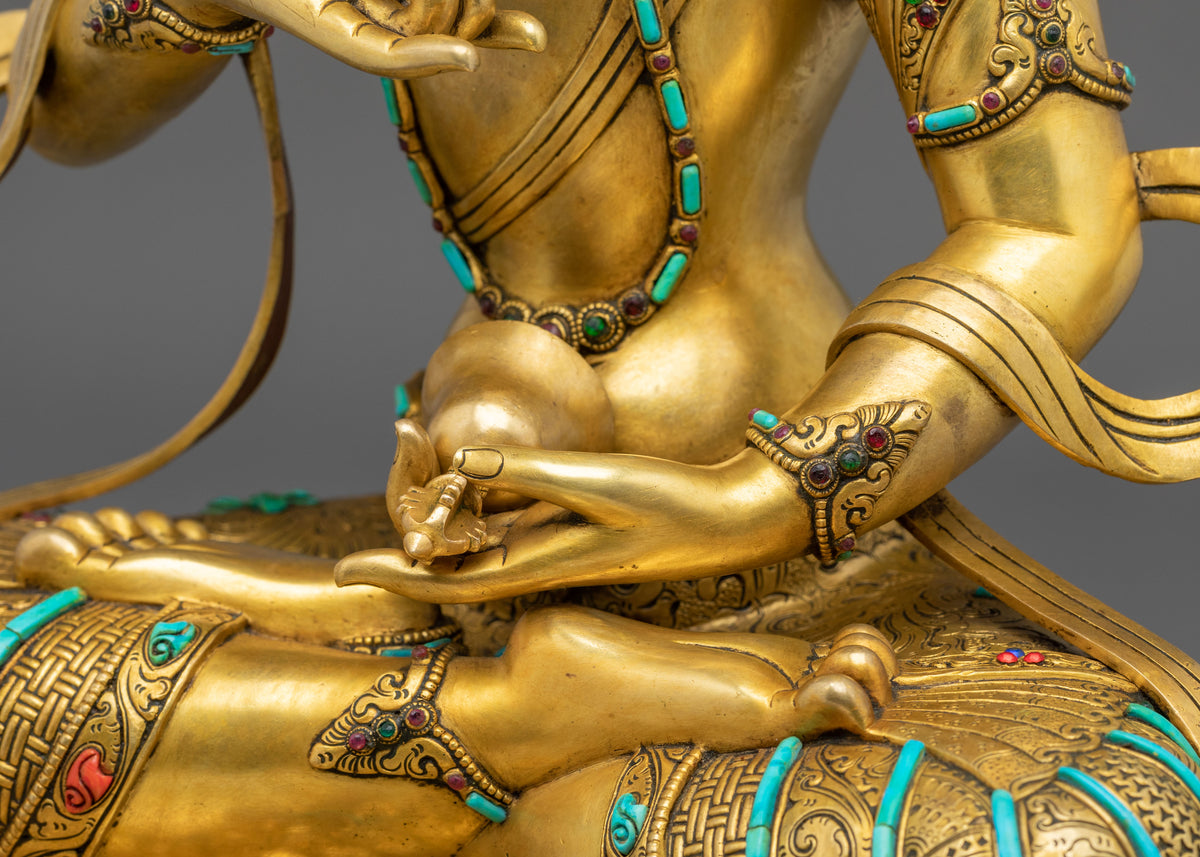 Vajrasattva Sculpture for Altar | Diamond Mind Buddha of Purification