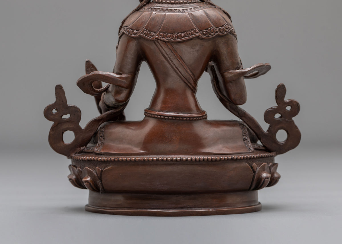 Kshitigarbha Statue | Oxidized Copper Sacred Sculpture