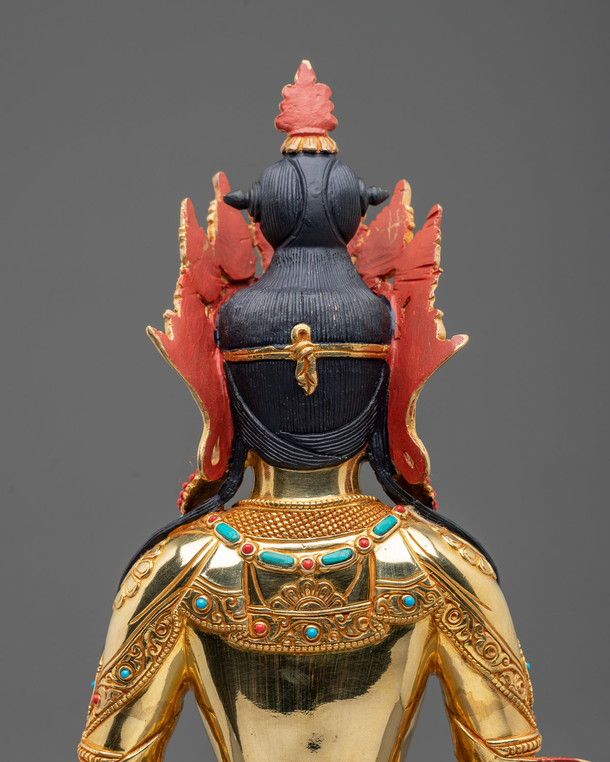 Amitayus Vajrayana Buddhist Statue | Sacred Sculpture for Altar and Meditation Practice