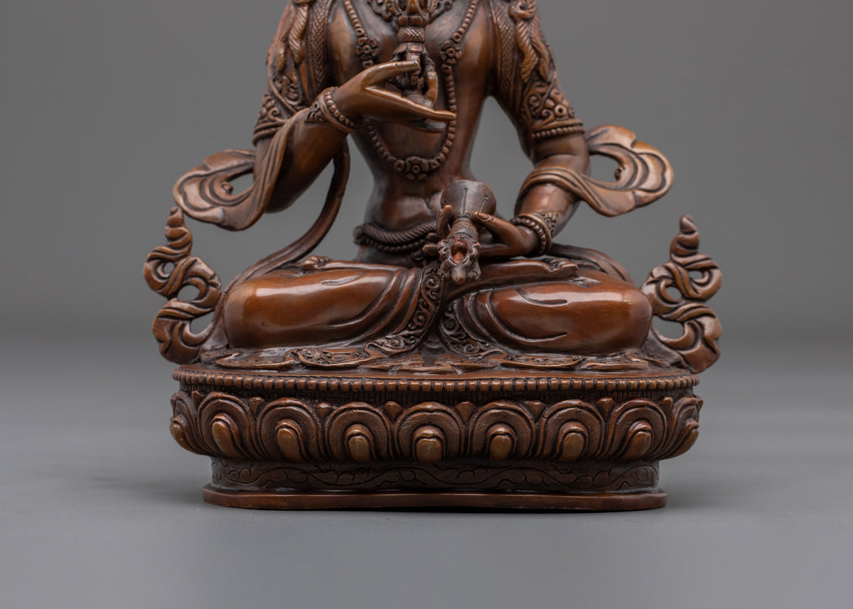 Vajrasattva Sacred Statue | Oxidized Copper Figurine for Altar
