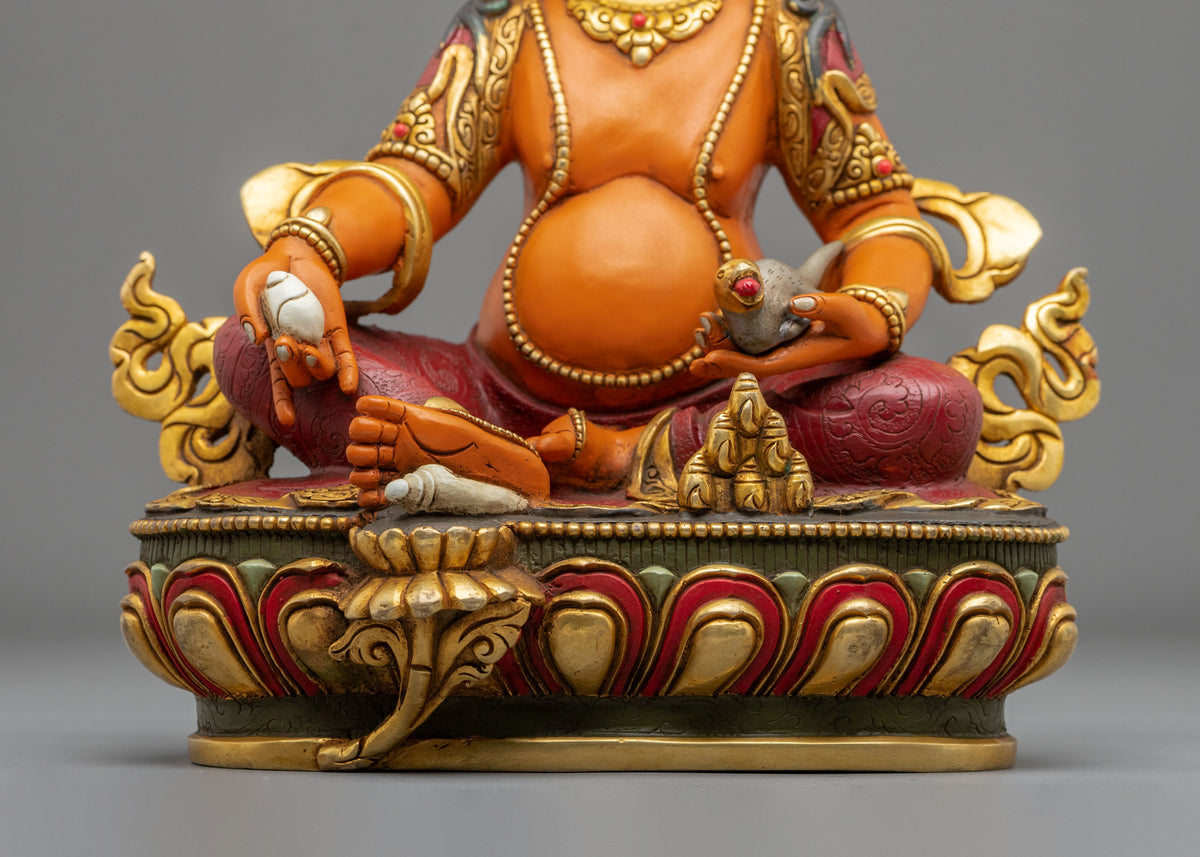 Hand Crafted Dzambhala Copper Sculpture