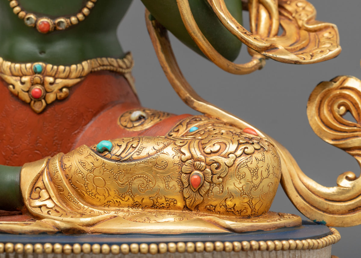 Green Tara Sculpture | Tibetan Goddess of Protection