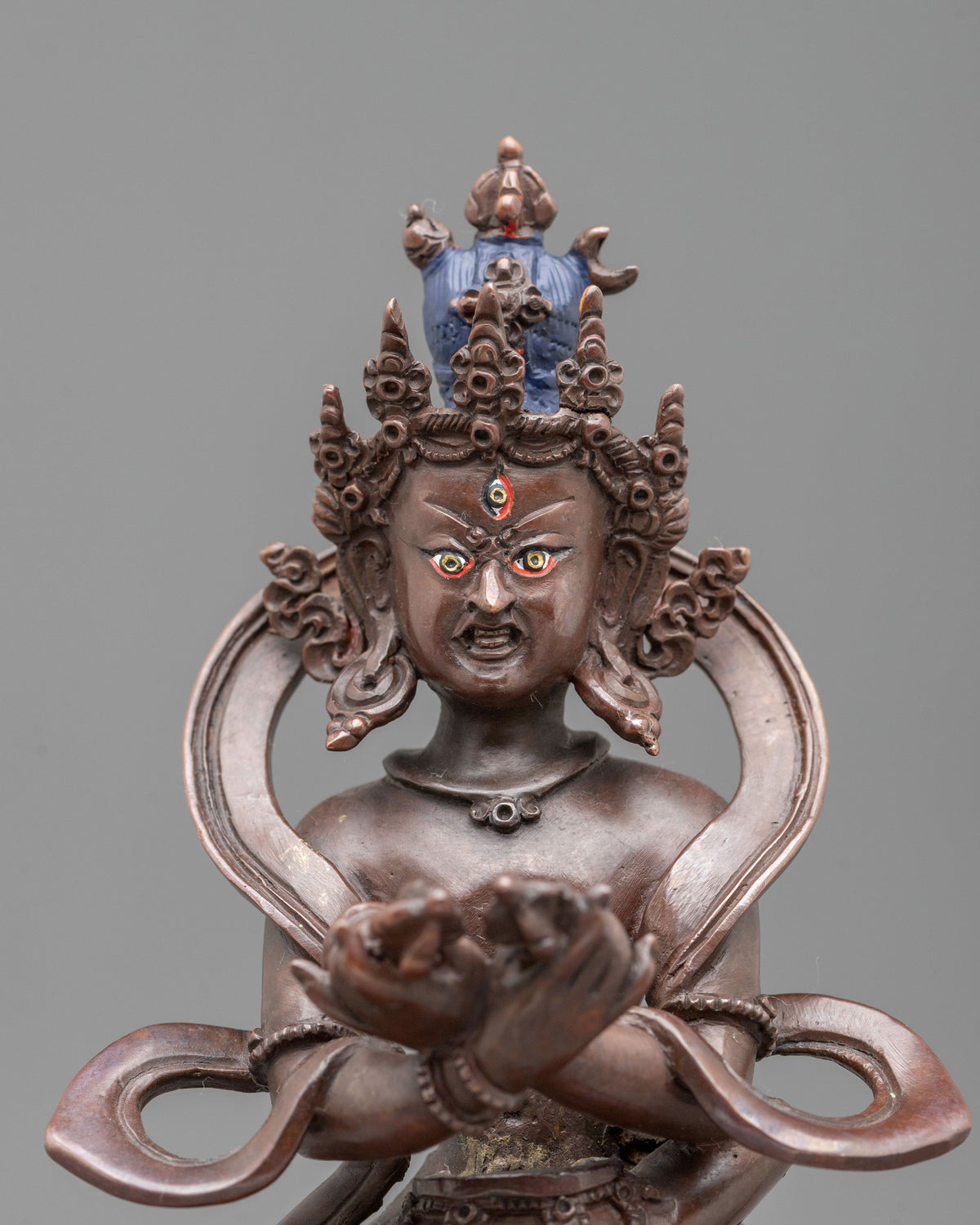 Chakrasamvara Statue | Oxidized Copper Sacred Figurine
