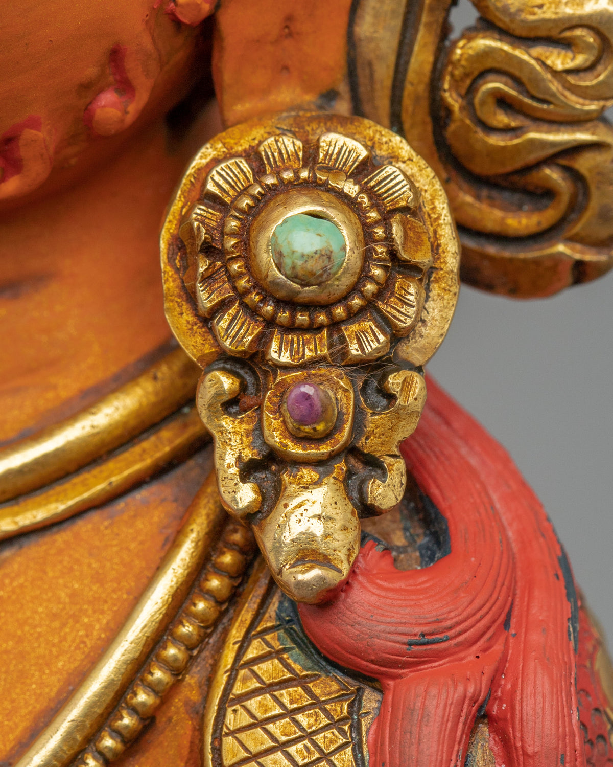 Gemstones Adorned Dzambhala Statue | Home Decoration