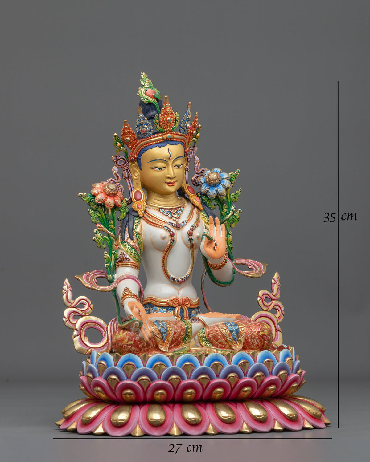 White Tara Statue | Compassionate Protector of Long Life and Healing