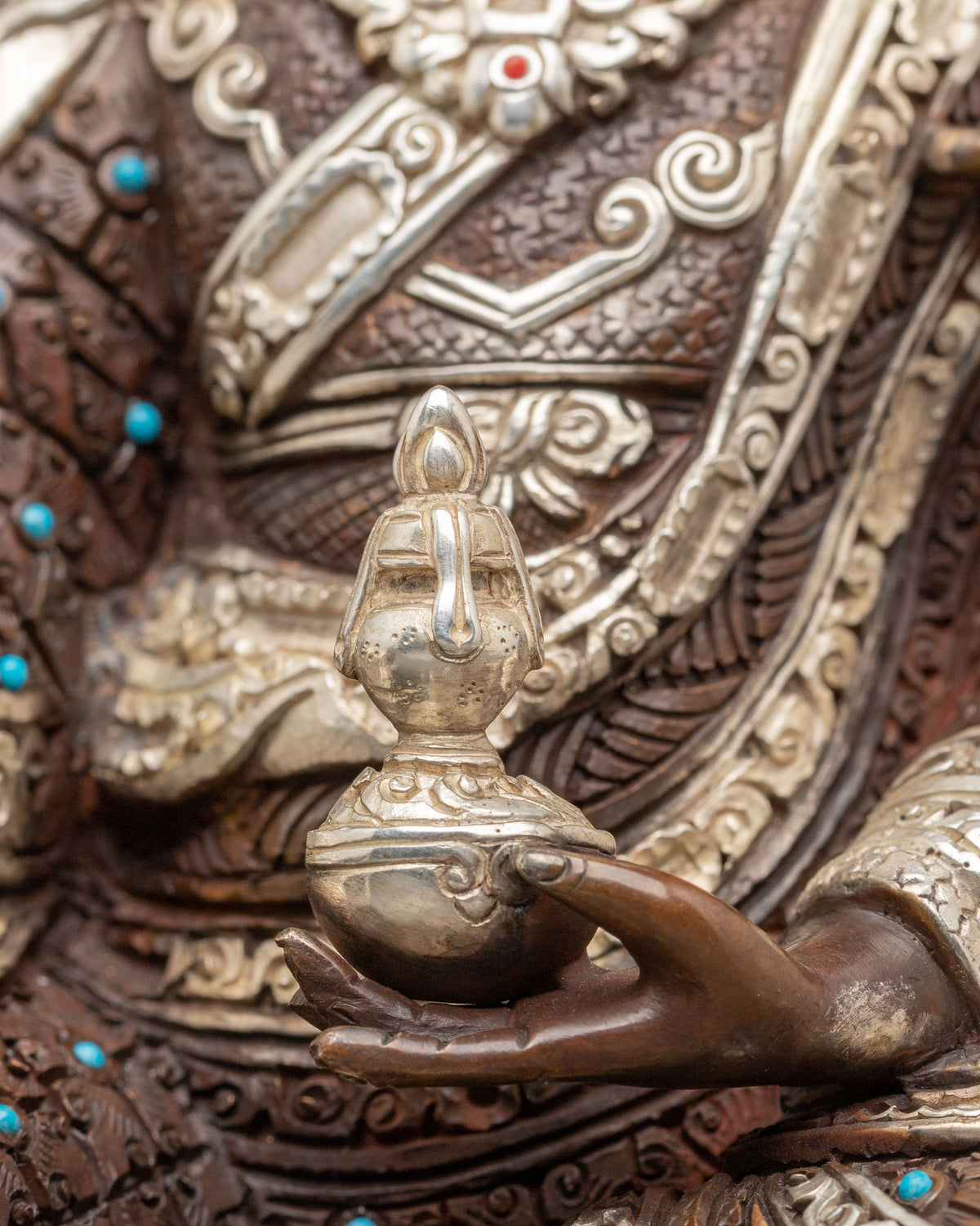 Guru Rinpoche Handmade Copper Sculpture