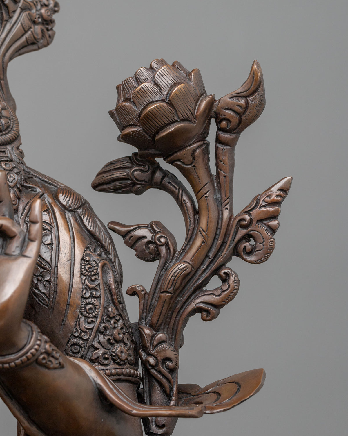 Mother Green Tara Oxidized Statue | Altar Home Decor