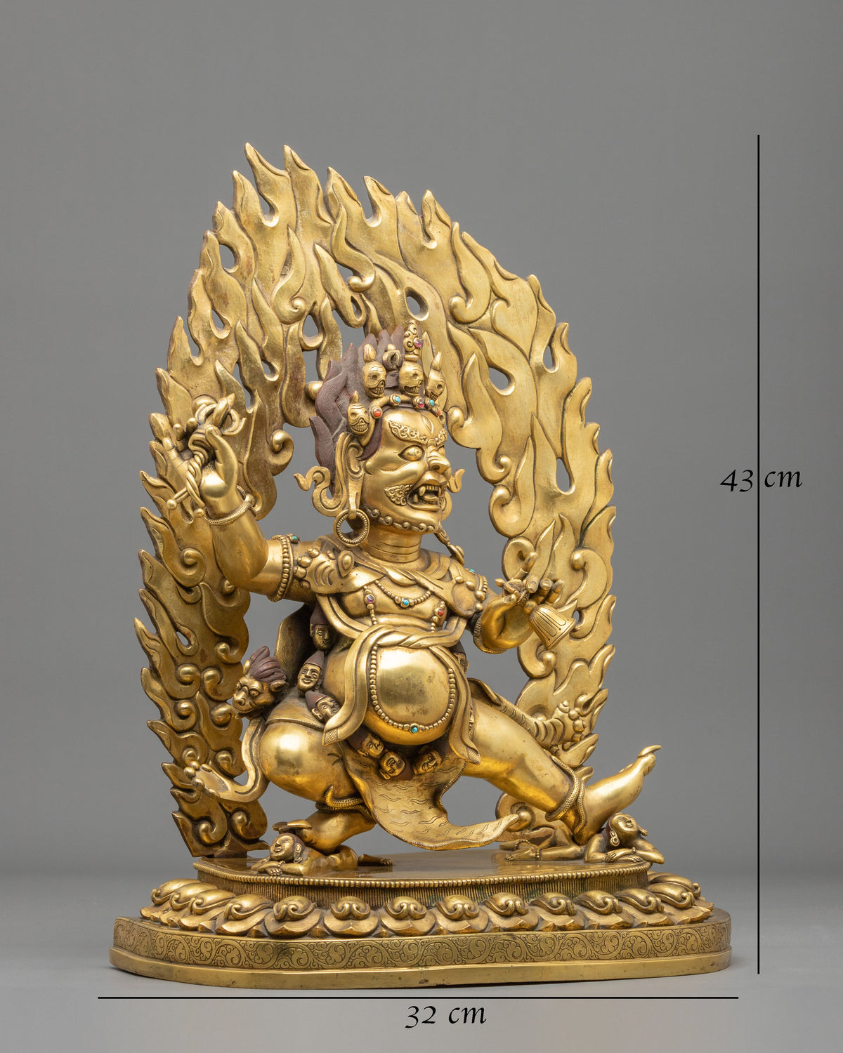Vajrapani Bodhisattva | 24K Gold Gilded Copper