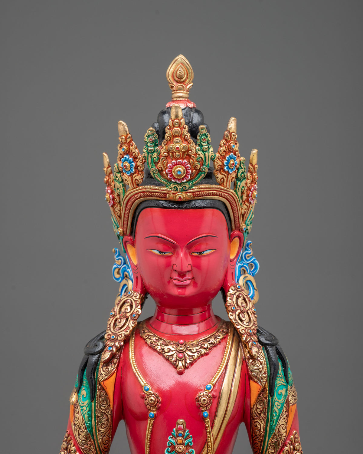 Amitayus Traditional Copper Statue | | Buddha of Infinite Life and Longevity