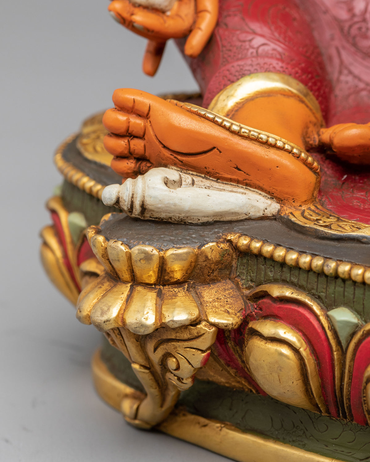 Dzambhala Sculpture | 24K Gold Gilded Buddhist Deity Figurine