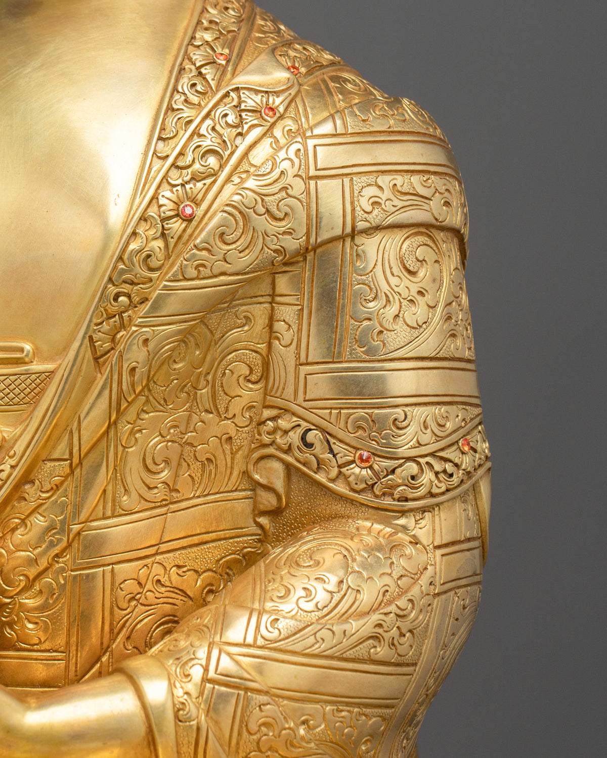 Three Buddha Deity Statue Collection | 24K Gold Gilded Buddhist Statue Set