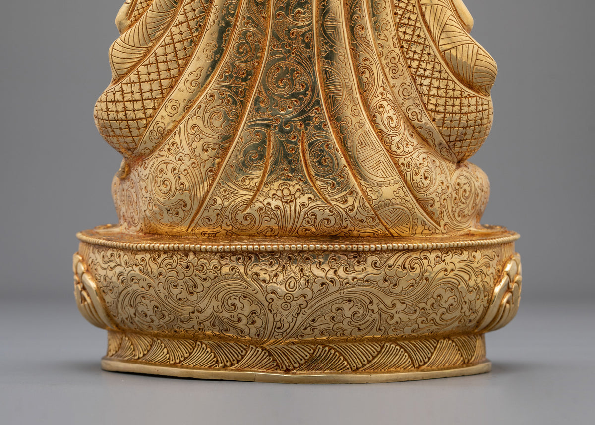 Guru Tsokye Dorje Copper Statue | 24K Gold Gilded Guru Sculpture