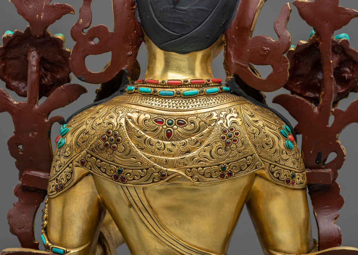 White Tara Compassionate Figurine | Compassionate Deity of Long Life