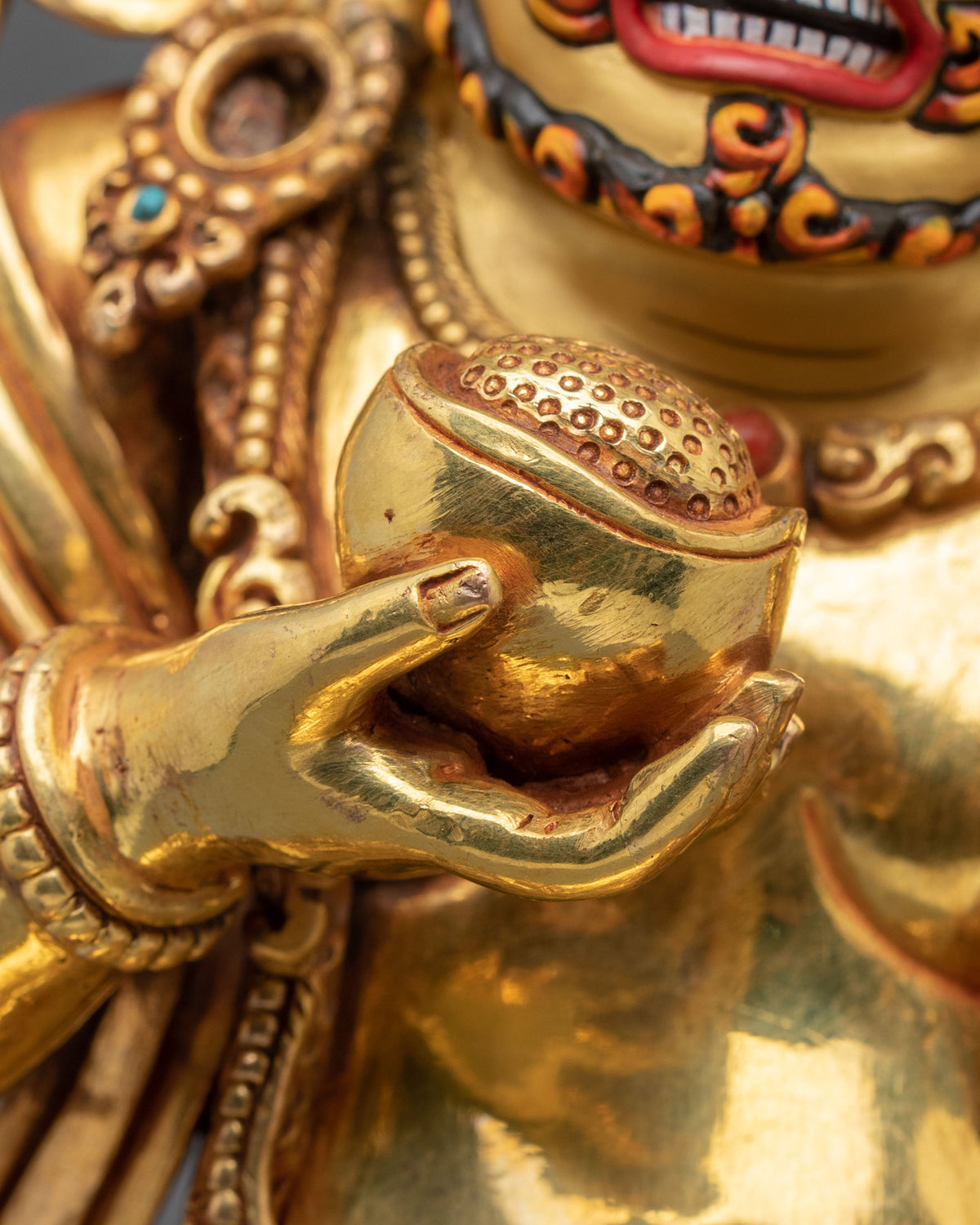 Black Dzambhala Copper Statue | Wrathful Wealth Deity
