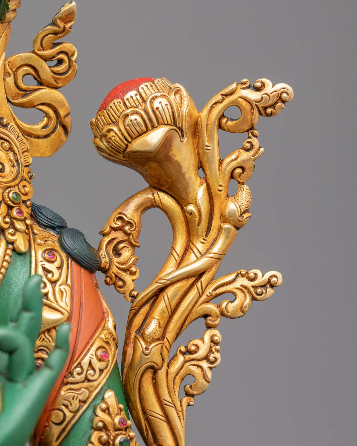 Green Tara Swift Compassion Sculpture | Goddess of Protection and Mercy