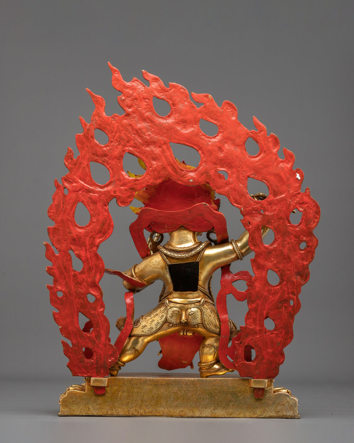 Vajrapani Wrathful Deity Statue | 24K Gold Gilded Copper Statue