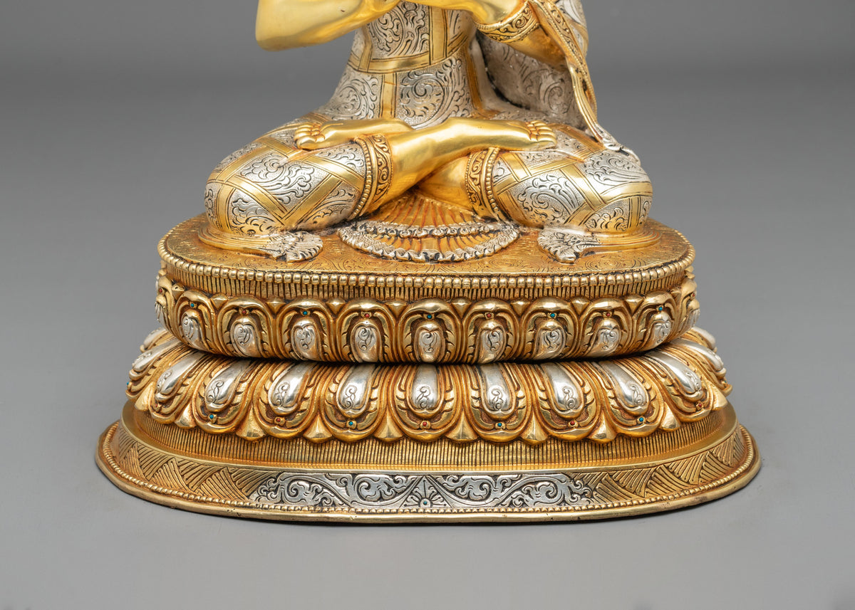 Vairocana Embodiment of Dharmadhatu Wisdom Statue | 24K Gilded Copper Statue