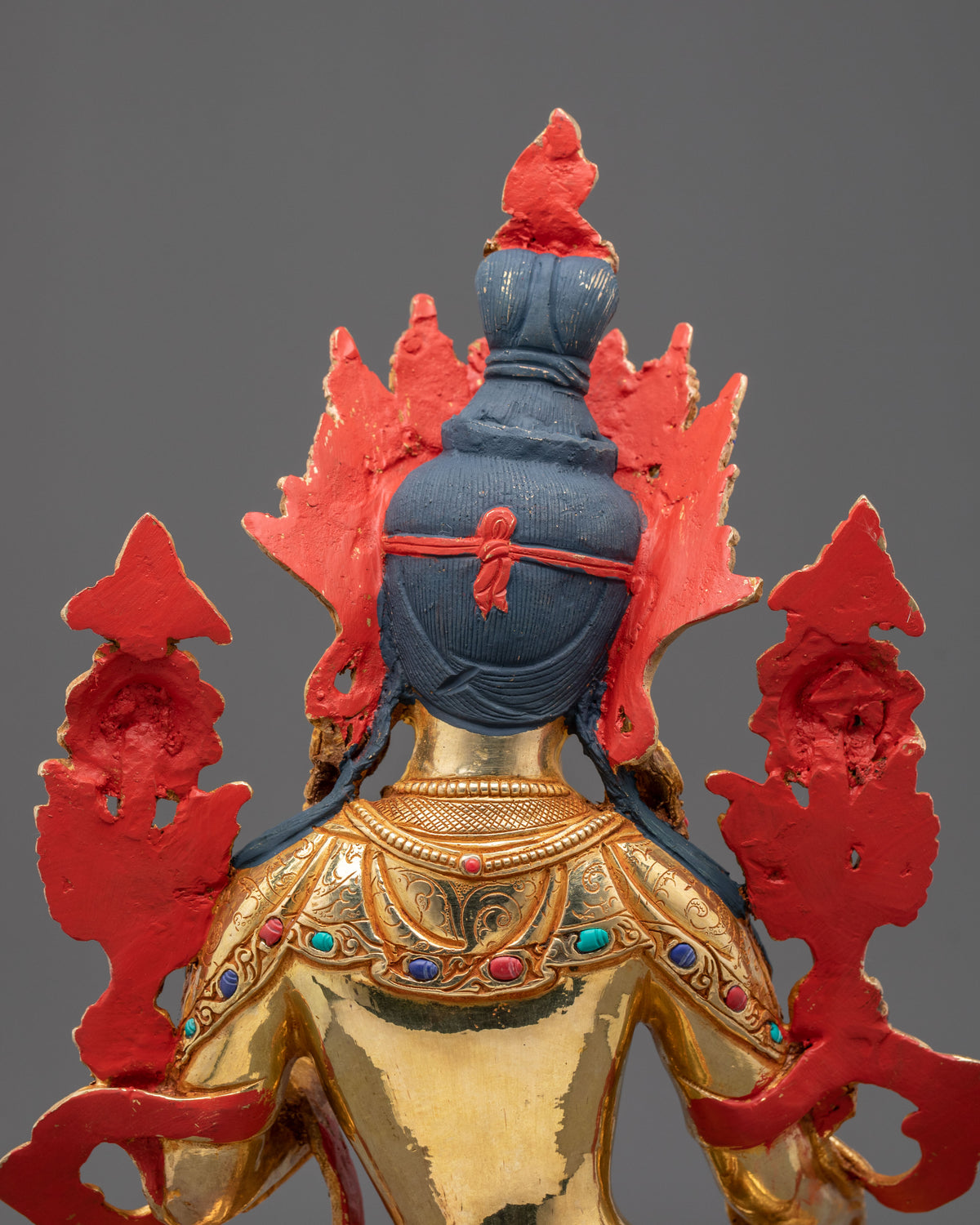 White Tara Gemstones Adorned Sculpture