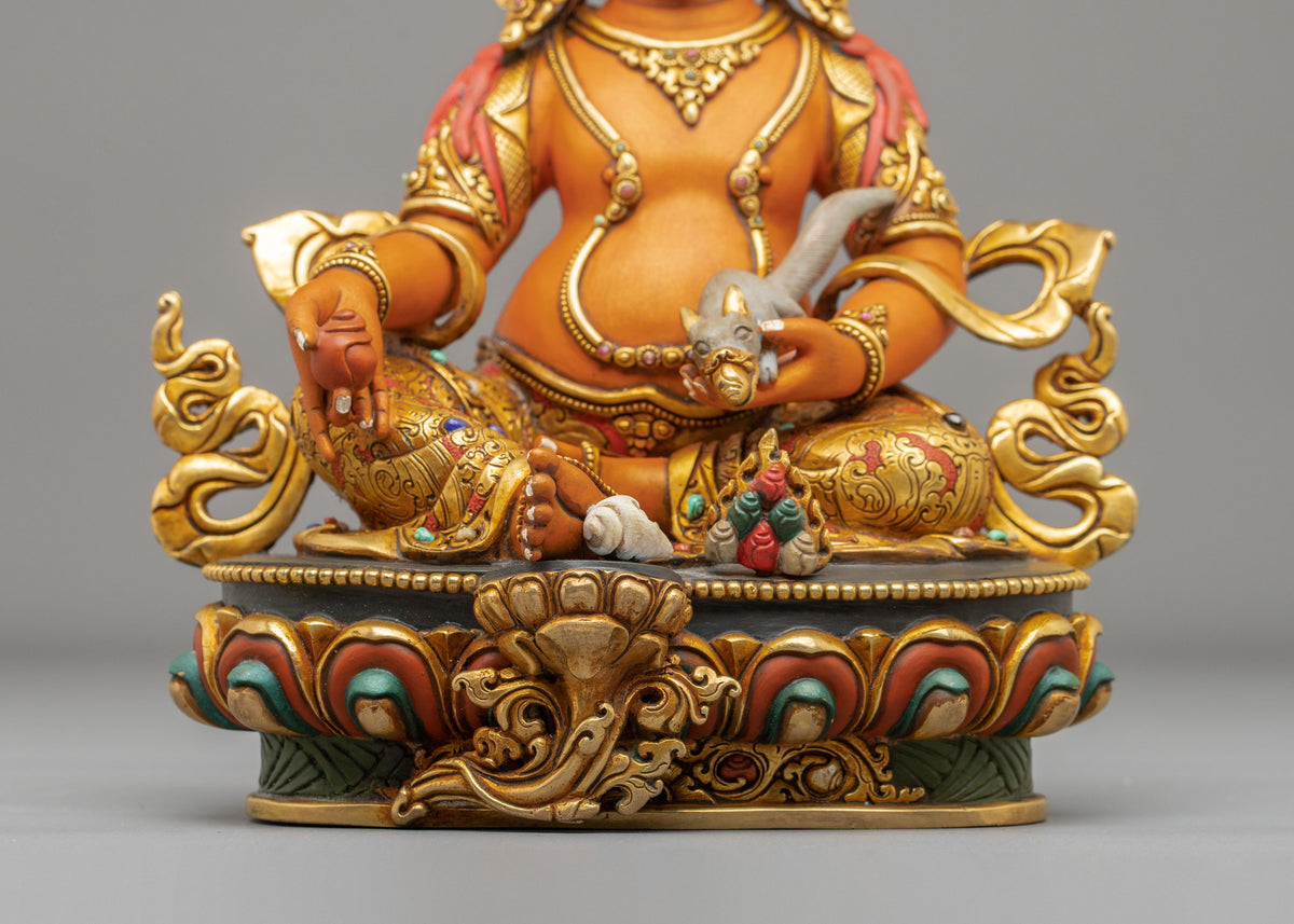 Gemstones Adorned Dzambhala Statue | Home Decoration