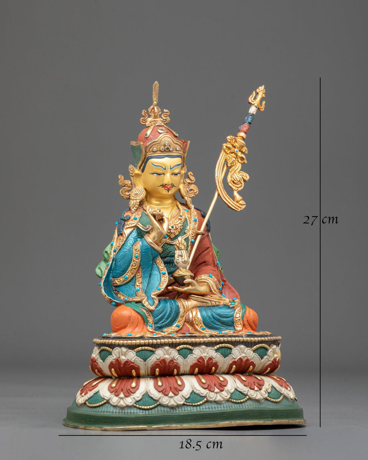 Guru Tsoyke Dorje Himalayan Sculpture | 24K Gold Gilded