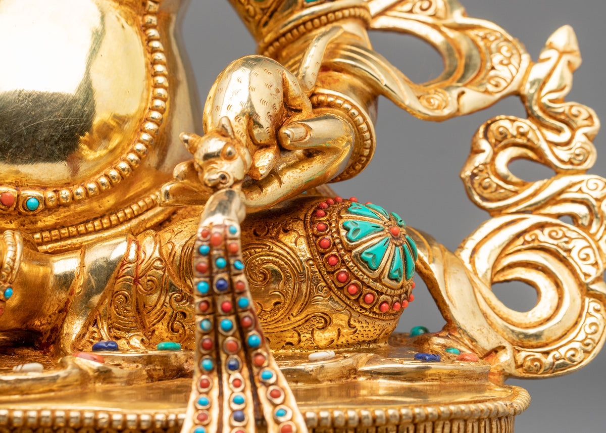 Dzambhala Sacred Handmade Statue: Wealth Deity of Prosperity and Generosity