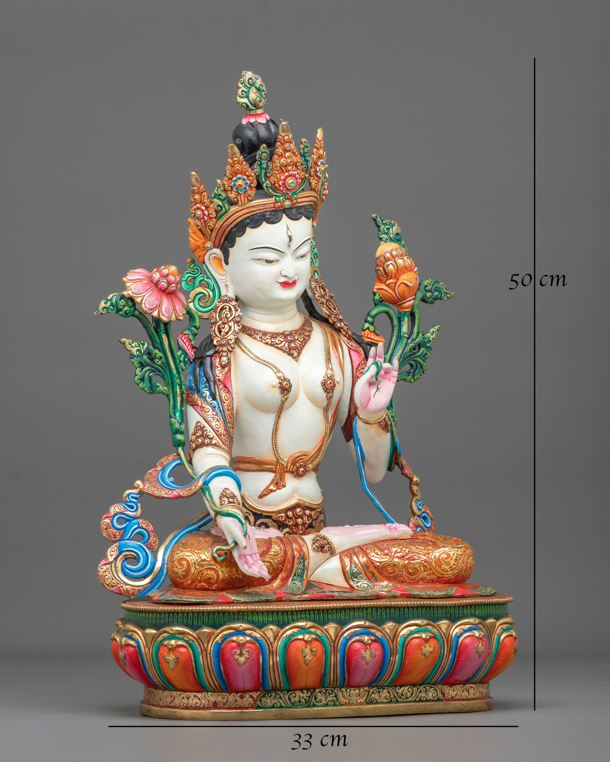 White Tara Statue: Buddhist Deity of Compassion and Longevity