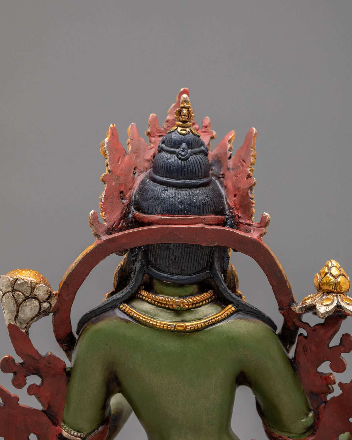 Green Tara Vajrayana Liberation Sculpture | Himalayan Buddhist Shrine Art