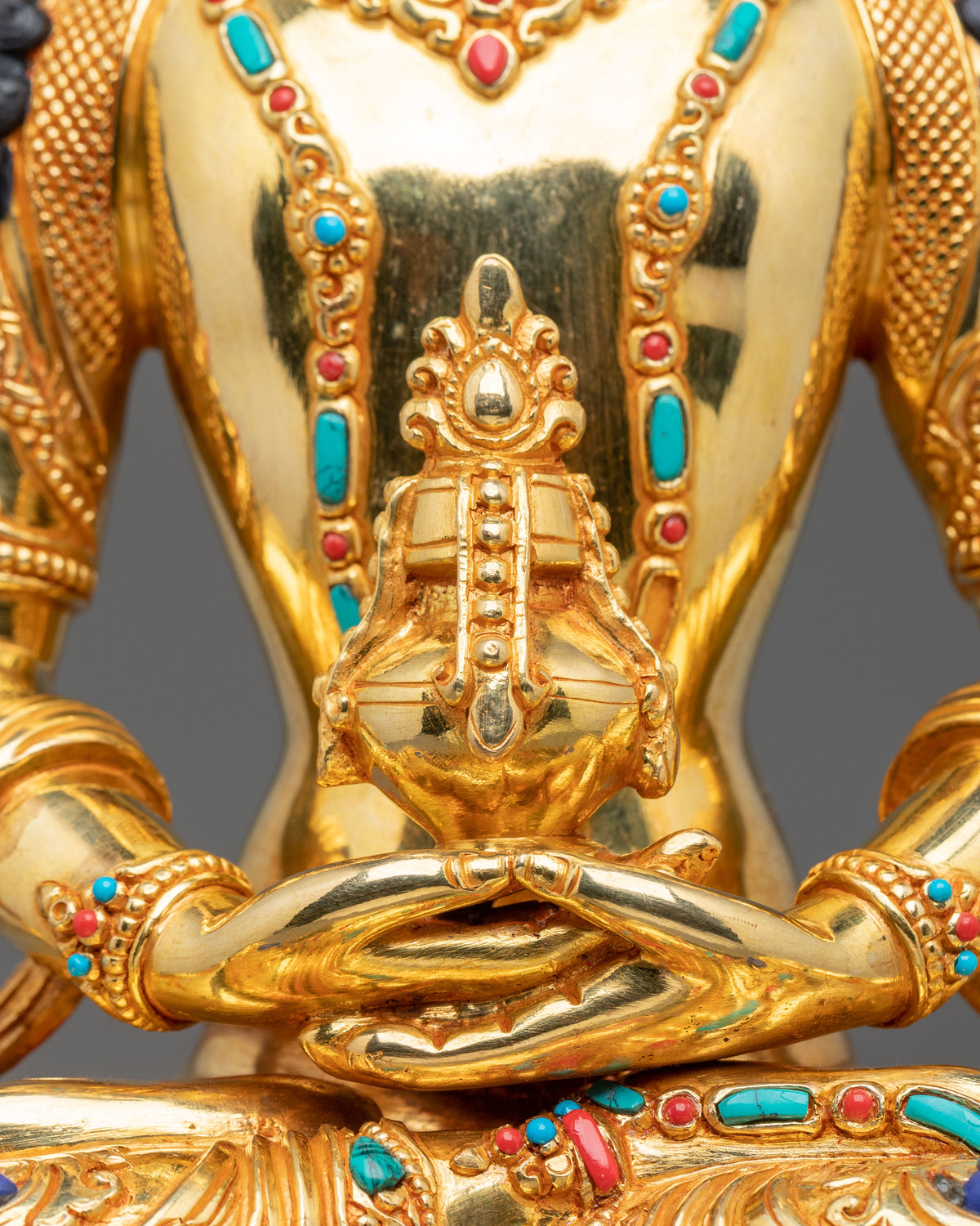 Amitayus Vajrayana Buddhist Statue | Sacred Sculpture for Altar and Meditation Practice