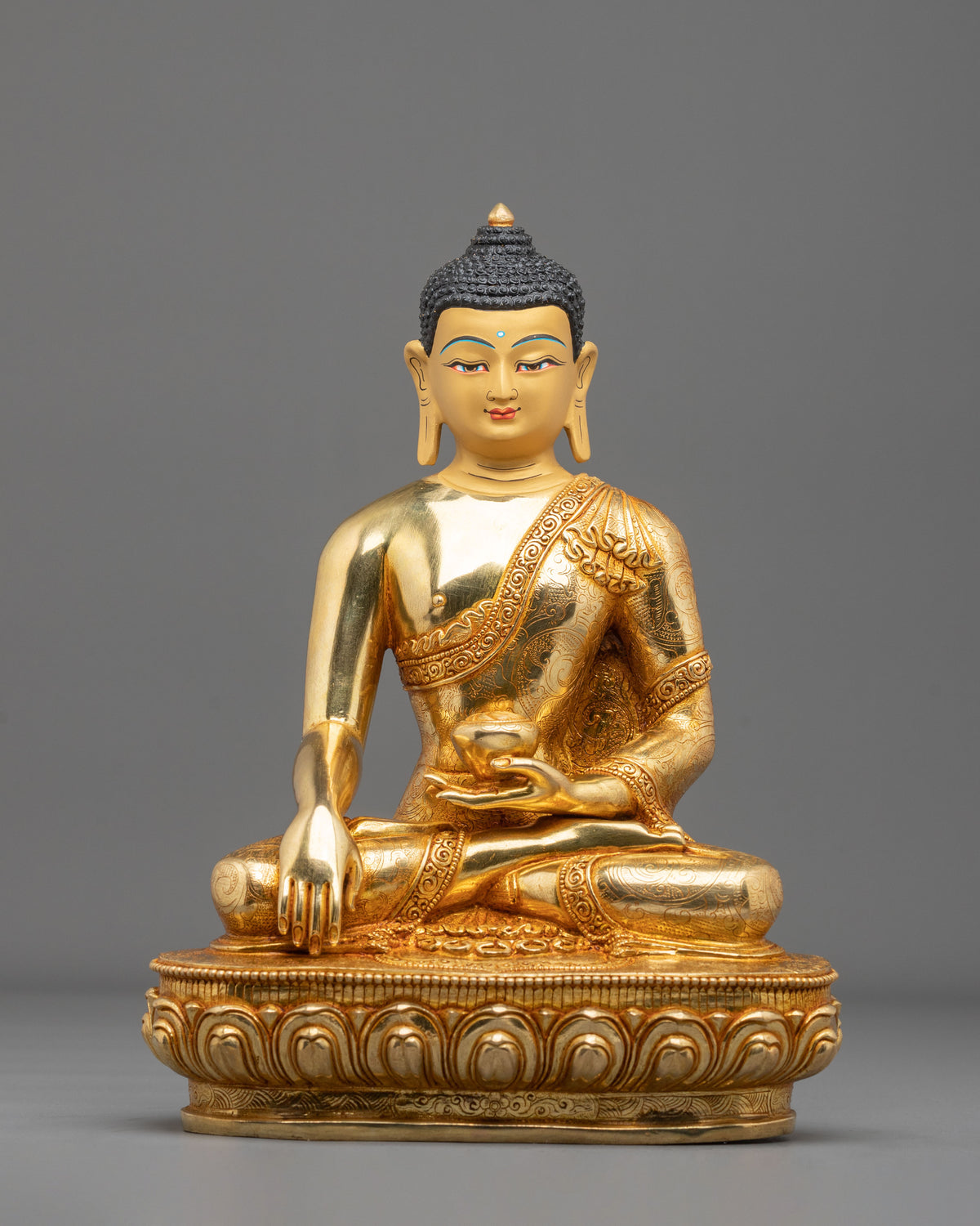 Shakyamuni Buddha Hand Crafted Copper Statue