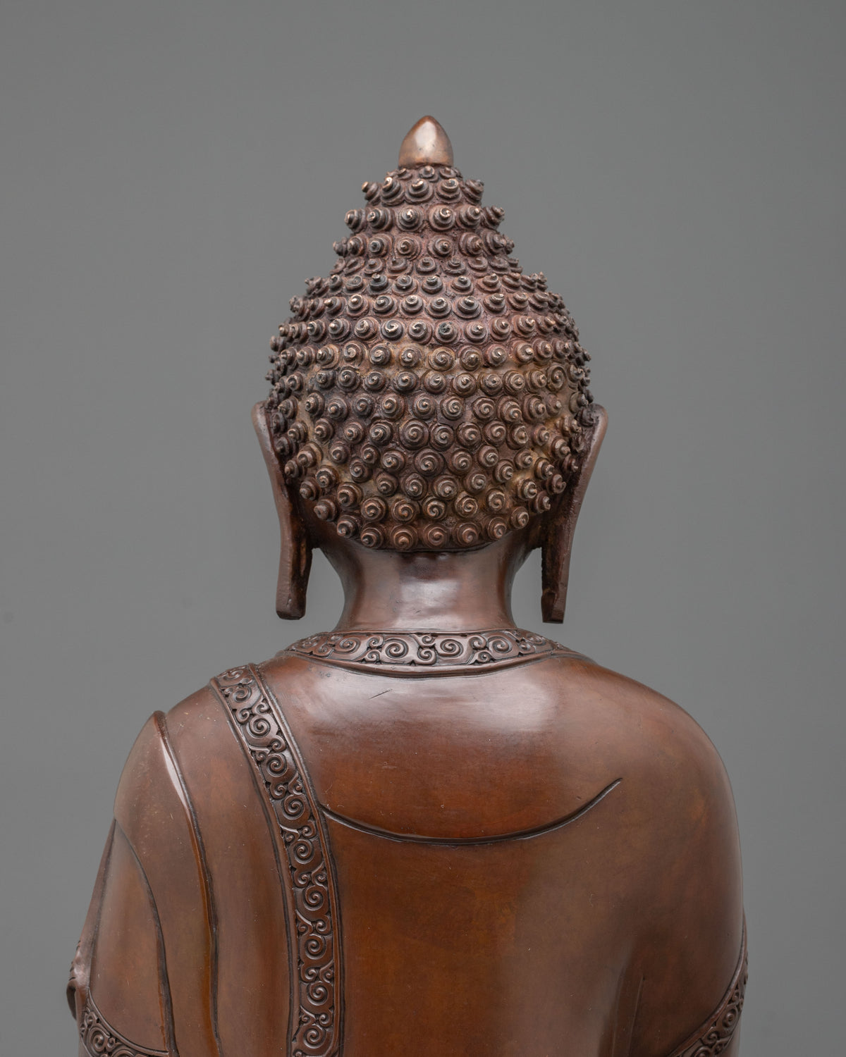 Shakyamuni Buddha Sacred Oxidized Copper Statue
