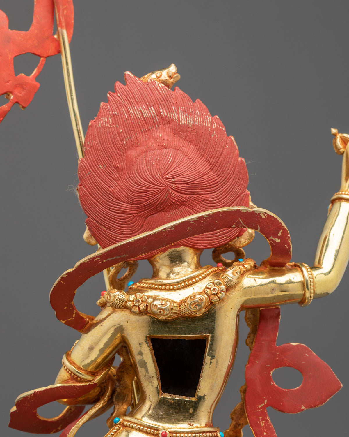 Dorje Phagmo 24K Gold Gilded Sculpture | Himalayan Sacred Art