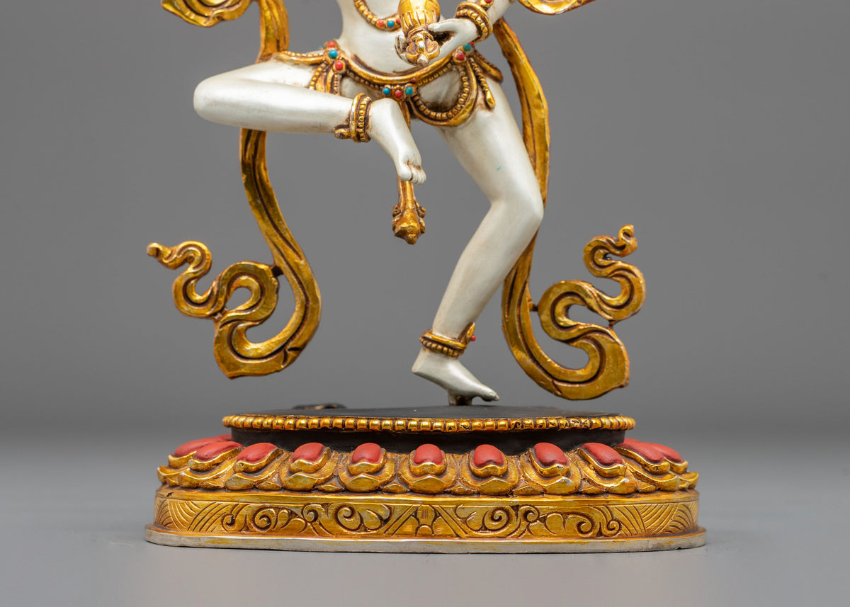Machig Labdron Vajrayana Statue | Copper Statue with Hand carved Gemstones
