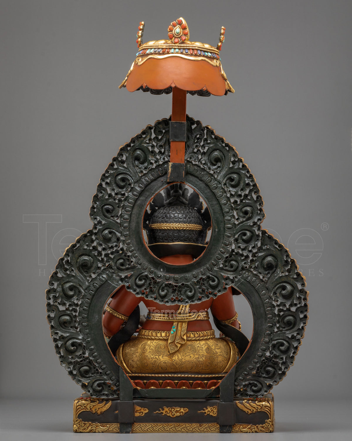 Handmade Copper Statue of Jambhala | Deity of Wealth and Generosity