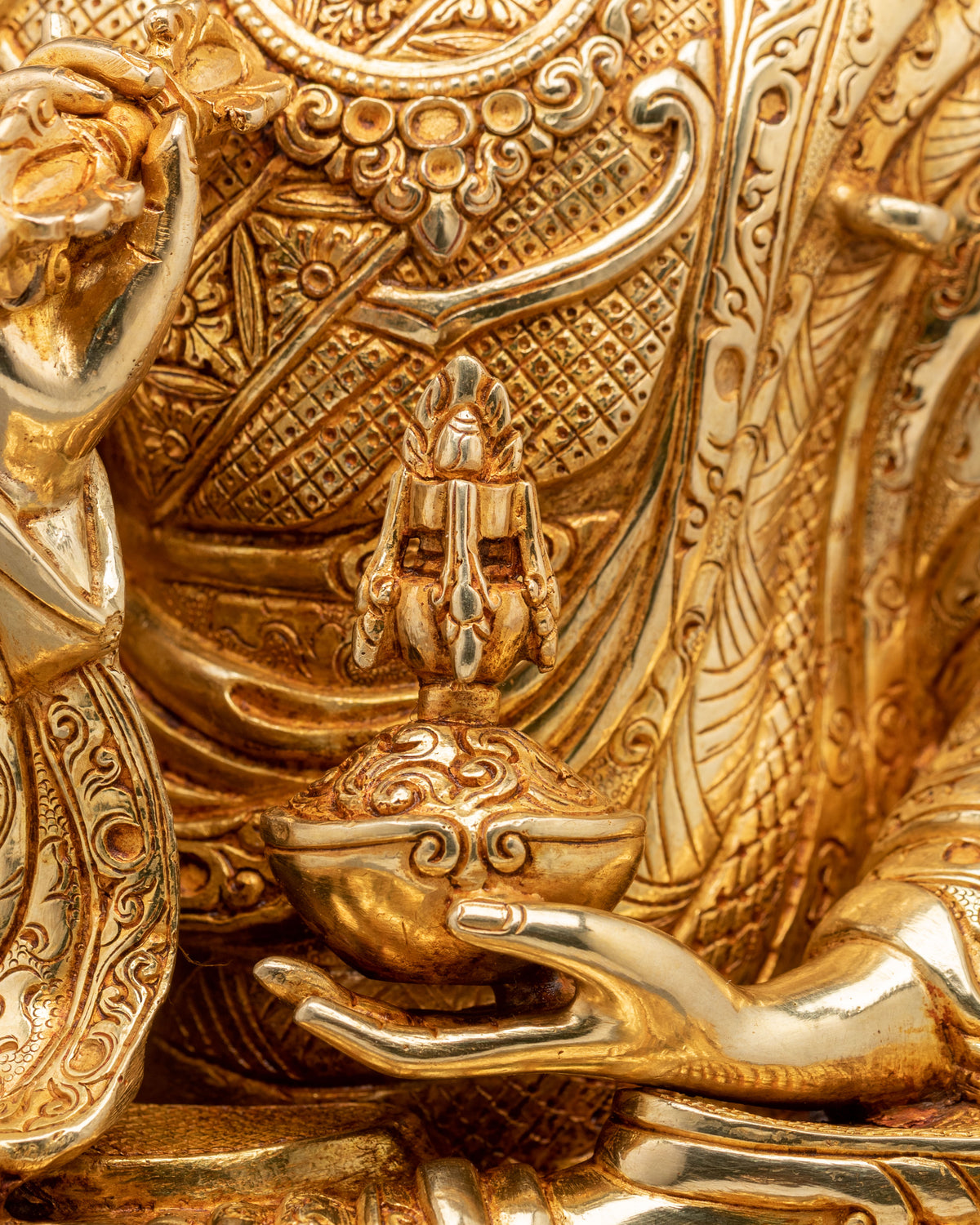 Guru Tsokye Dorje Copper Statue | 24K Gold Gilded Guru Sculpture