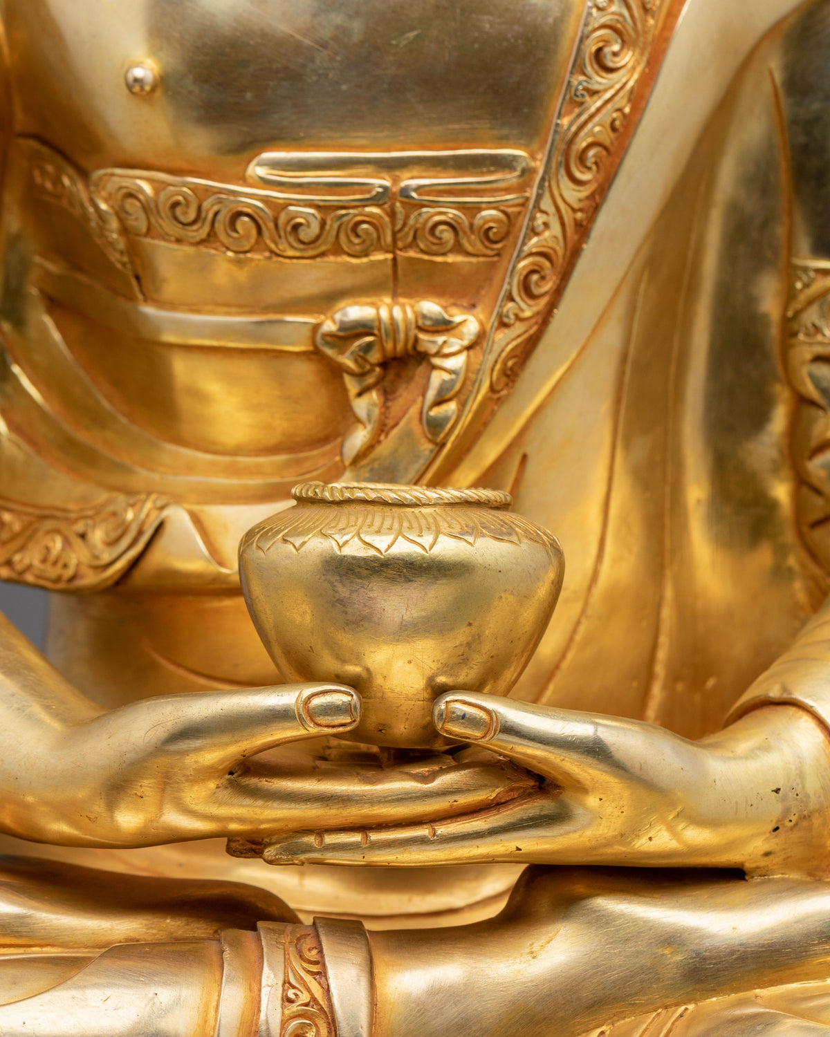Hand Carved Amitabha Buddha Spiritual Statue