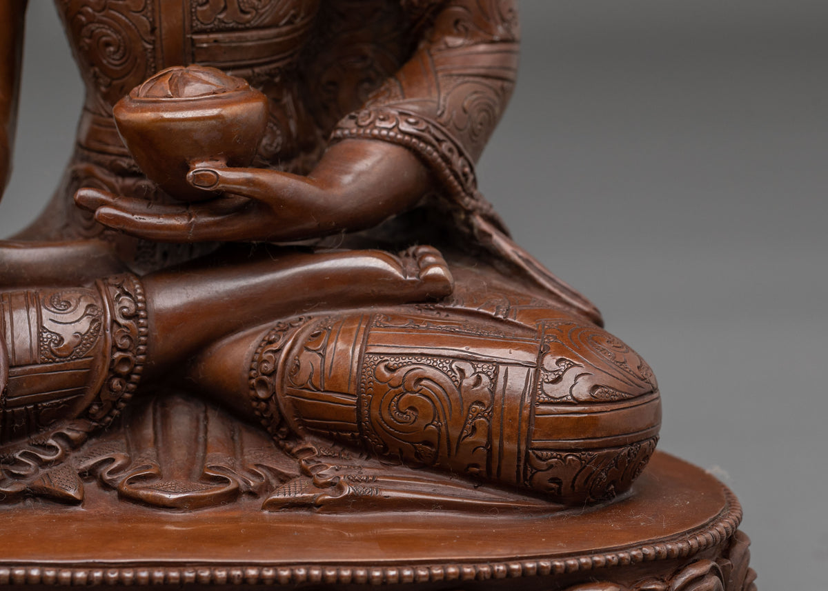 Shakyamuni Buddha Statue | Oxidized Copper Figurine