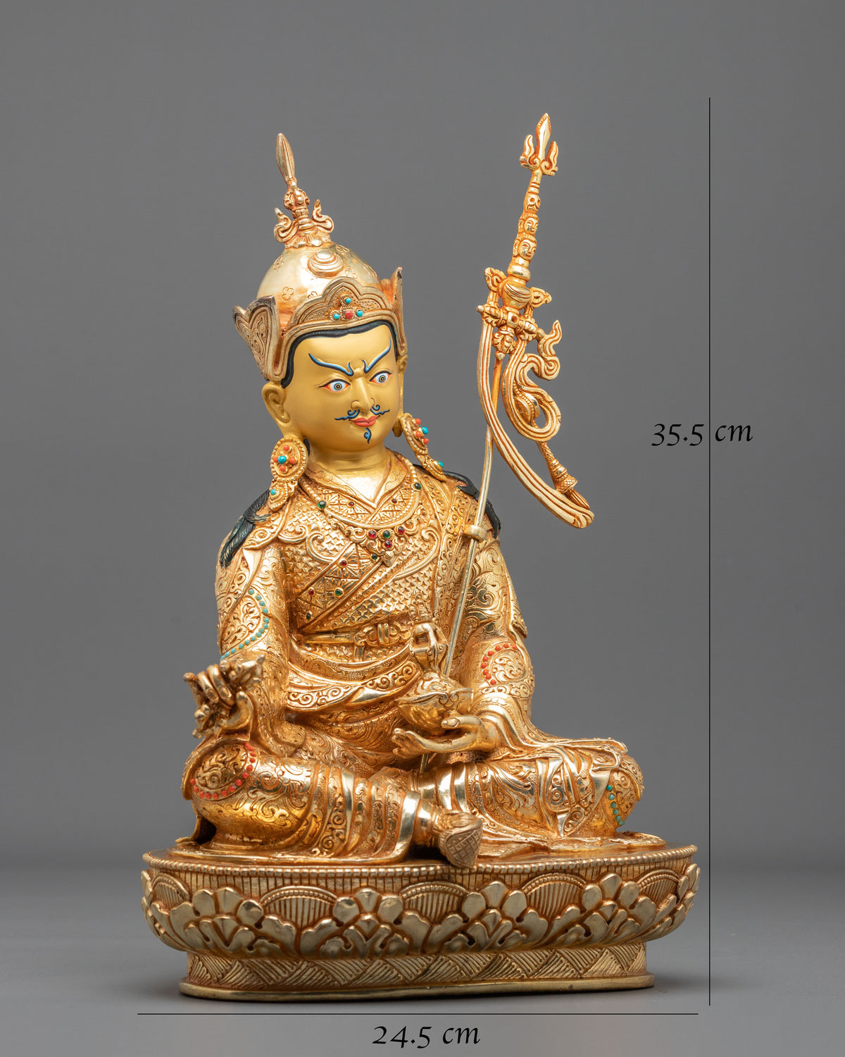 Guru Rinpoche Copper Statue | Lotus-Born Master of Vajrayana