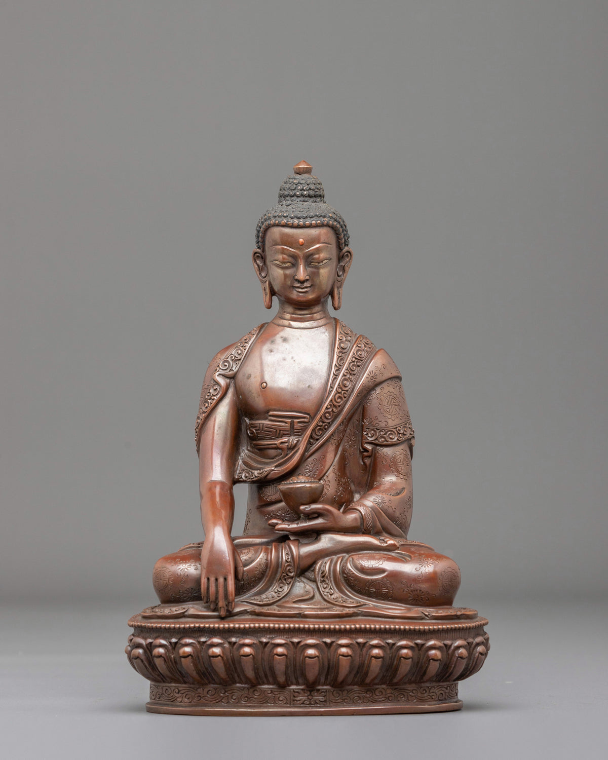 Shakyamuni Buddha Oxidized Sculpture of Enlightenment