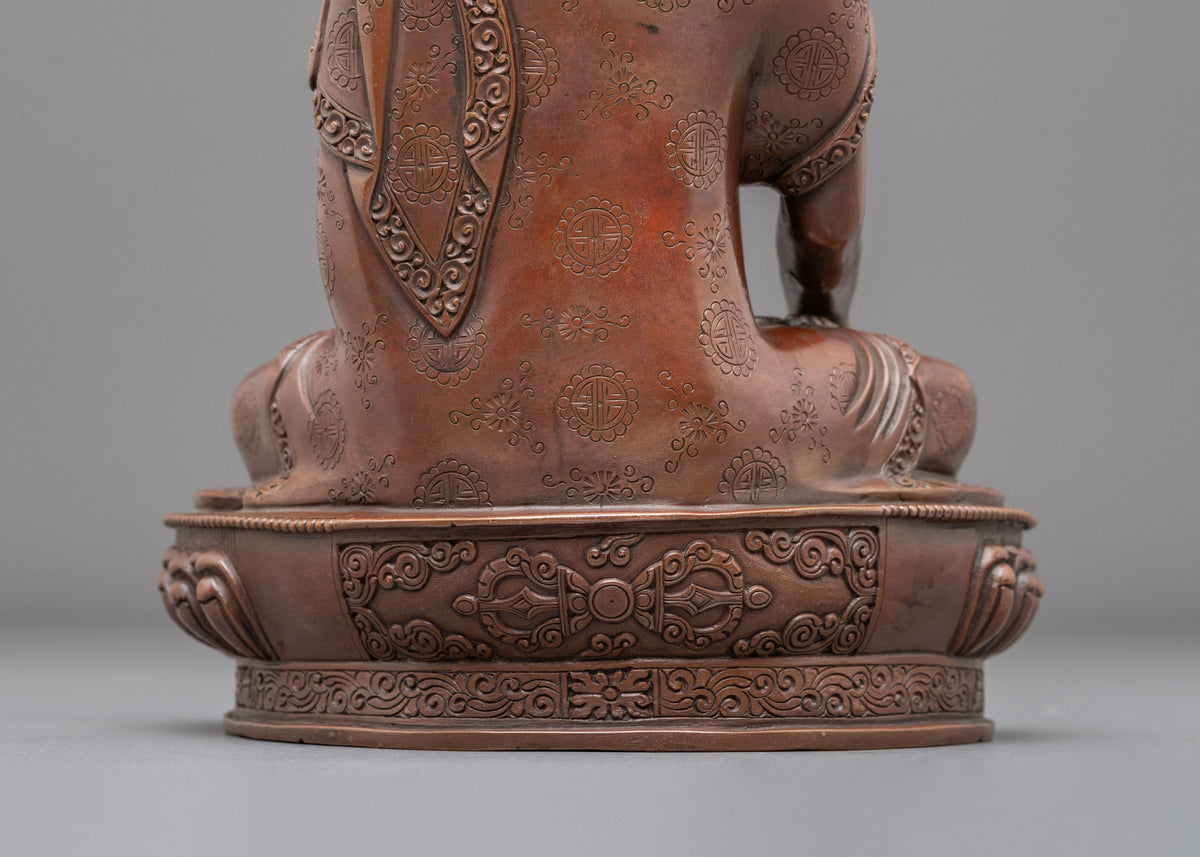 Shakyamuni Buddha Oxidized Sculpture of Enlightenment