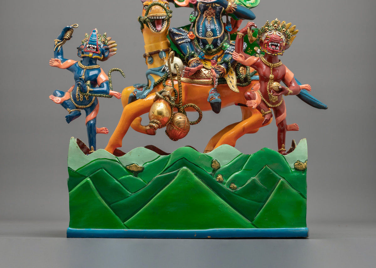 Palden Lhamo Sculpture of Protection | Wrathful Deity Statue