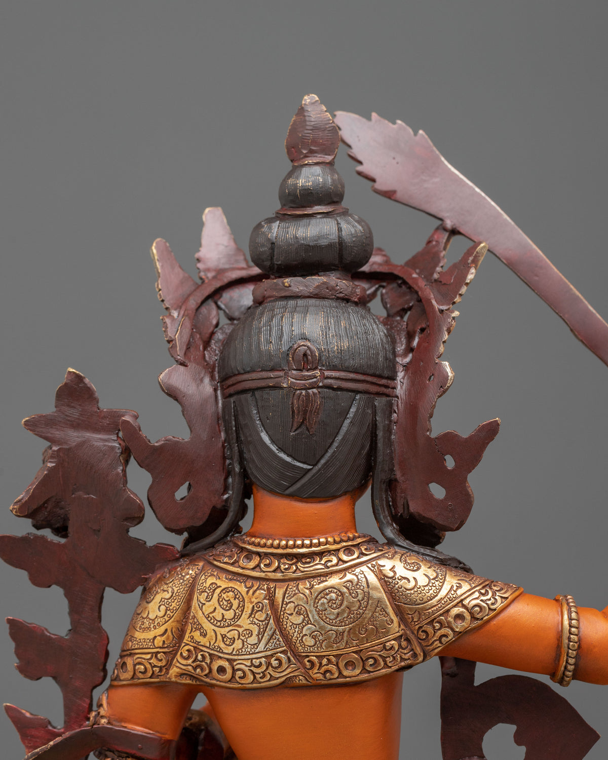 Simhanada Manjushri Wisdom Bodhisattva Sculpture for Altar