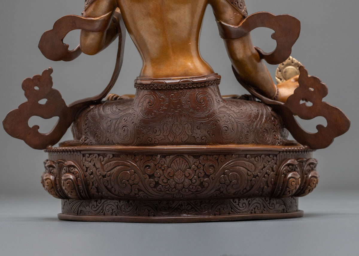 Goddess Dukar Spiritual Statue in Oxidized Copper
