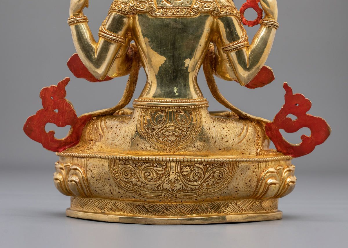 Chenrezig Copper Statue | Sacred Buddhist Guardian