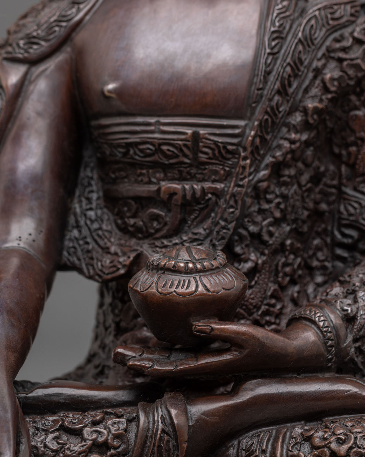 Shakyamuni Buddha Oxidized Copper Statue | The Awakened One