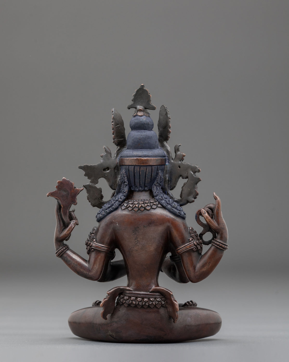 Chenrezig Oxidized Copper Handcrafted Statue